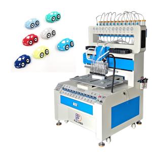 Wholesale FuLund factory 12 18 24 colors fully Automatic rubber Pvc Label Logo Patch Case Making Silicone Dispensing machine from china suppliers
