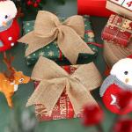 10 Yards Jute Burlap Ribbon Plain Woven Cut Edges Burlap Christmas Ribbon