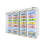 High Effiency Supermarket Projects Providing Drinks Display Glass Door Chiller