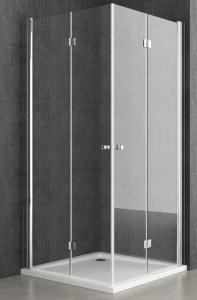 Wholesale 6mm Clear Tempered Glass Hinged Shower Door Enclosure with Chrome Profile from china suppliers