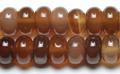 Hand Made Beaded Jewelry Brown Rondelle Dyed Agate Beads in Bulk