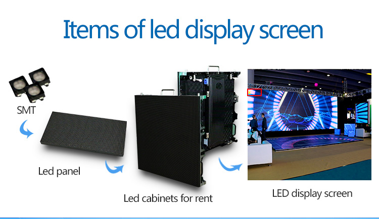 Advertising Digital Indoor Rental LED Display 4mm Pixels Super Clear 15w Power
