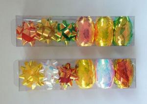 Wholesale PET and Iridescent Gift Wrap Ribbon Set , christmas gift ribbon with star and egg bow from china suppliers