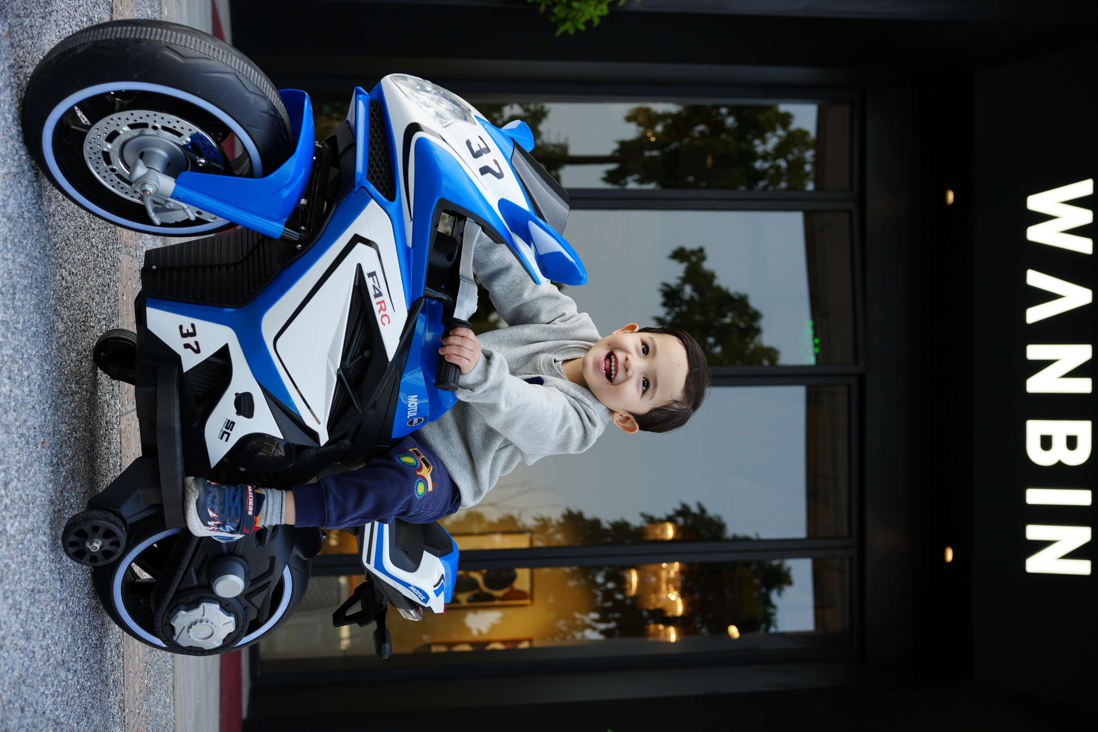 12V Electric Ride-On Motorcycle Car with Music and LED Lighting for Kids Manufactured
