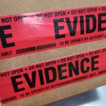 Crime Scene Red Evidence Box Sealing Tape Evidence Box Sealing Tape Packaged In