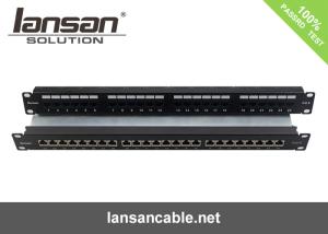 Wholesale Dust Cover UTP Cat6 24 Port 1U Rack Network Patch Panel from china suppliers