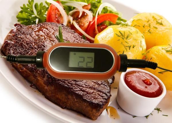 Wireless Transmission Bluetooth BBQ Thermometer Food Grill Dual Probes Mobile