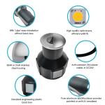 IP67 Recessed Semi Shading Round RGB Warm White Side Emitting Underground Buried