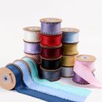 Wrinkle Edge Polyester Satin Ribbon 25mm-38mm Double Faced Satin Ribbon