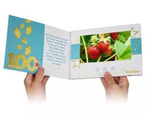Wholesale magnet switch control display video brochure 7 inch greeting video booklet from china suppliers