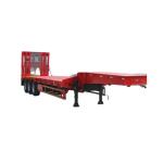 Lowbed Truck Trailers 60 Ton Semi 3 Axles Flatbed Gooseneck Excavator Transport