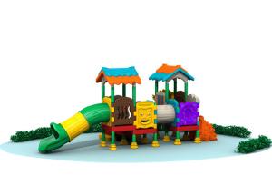 Wholesale Fashion Plastic Outside Play Equipment , Kids Plastic Jungle Gym With Slide And Baffle from china suppliers