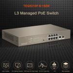 TEG5310P-8-150W 10/100Mbps 16 Ports L3 Managed PoE Switch Switcher 13 Inches SFP