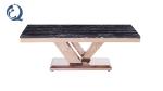 0.2CBM 78kg Marble Top Center Table No Folded Rose Gold Legs