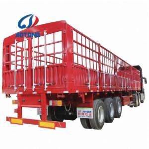 Wholesale 3 Axle Stake type Semi Trailer Truck For Animal Transport Cargo Carrier with Steel from china suppliers