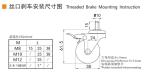2615S-56 Mini Caster Wheels 1.5 Inch 38mm 35kg Threaded Chair Casters