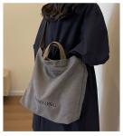 CANVAS TOTE BAG STREET FASHION LARGE CAPACITY SHOULDER BAG MEN'S AND WOMEN'S