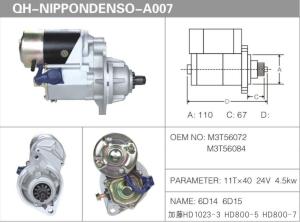 Wholesale HD800-7 Generator Starter Motor 6D14 6D15 KATO HD 1023-3 HD800-5 from china suppliers