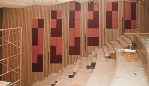 Wholesale Auditorium Slat Wooden Grooved Acoustic Panels Sound Absorption Building Material from china suppliers