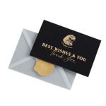 Soft Touch Thank You Envelope Paper Business Card for Your Customer Requirements