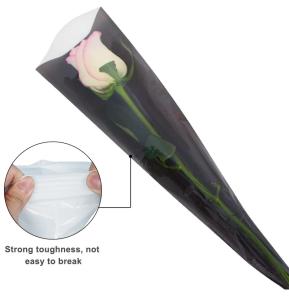 Wholesale Eco Friendly Clear V Shaped Bopp Reusable Needle Perforated Fresh Cut Flower Wrapping Pot Sleeves Bags from china suppliers