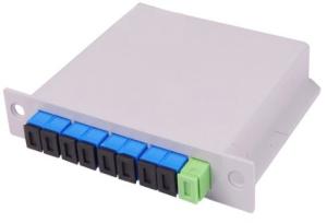 Wholesale 8 Way FTTH Distribution Box 1 * 8 Insertion Type Fiber Optic PLC Fiber Optic Splitter from china suppliers