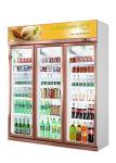 Supermarket Beverage Display Chiller With Self Rebound Glass Door