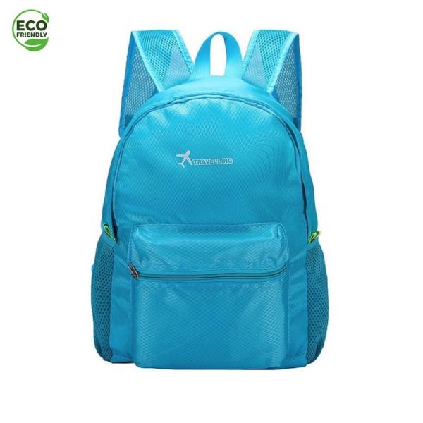 Reflective Foldable Travel Mountain Climbing Backpack RPET Oxford Diamond Mesh