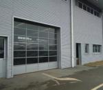 Frosted Glass Transparent Garage Door Full View Aluminum Sectional For Villa