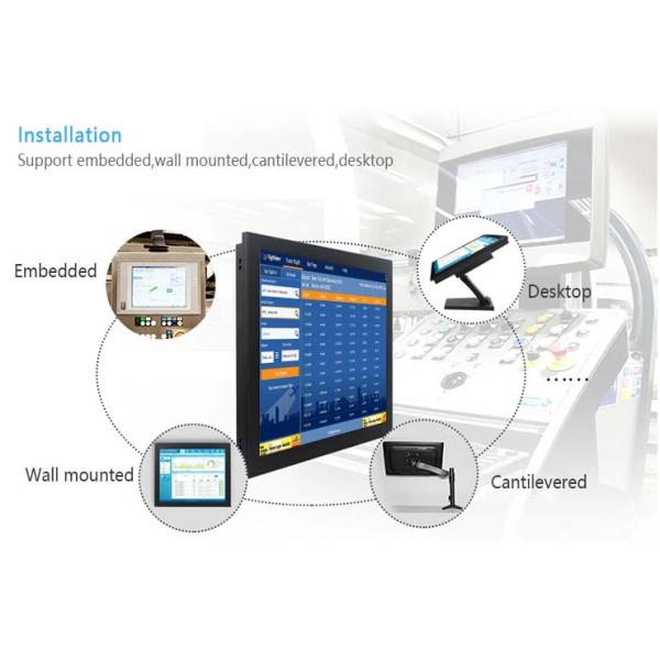 5 / 4 17 Inch Open Frame Touch Screen Monitor For Pc With VGA / DVI / USB