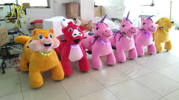 Hansel hot selling electric plush ride on animal electric toy cars kids for game