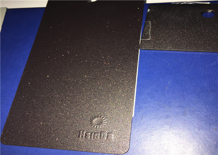 Black Color Sandy Powder Coating , Texture Electrostatic Spray Powder Coating
