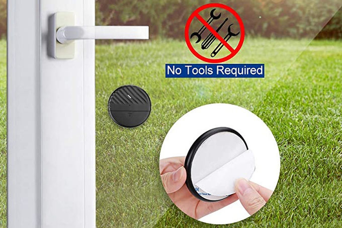 Sensitivity Adjustable Door Security Alarms Ultra Thin Round Type
