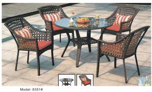 Wholesale 5cm cushion dining chairs with glass table-8351 from china suppliers