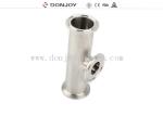 Food grade Stainless Steel Sanitary Fittings Long equal tee Matt Polished for