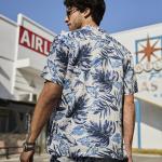 100% Linen Custom Hawaiian Shirts Blue Coolness Tropical Button Up Shirt