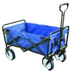 Four-wheel Fabric Camping Trolley Folding Wagon 260KGS Capacity for Outdoor
