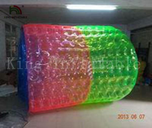 Red And Green 2.8m Long Inflatable Water Roller Inflatable Water Sport Game ball