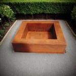 Corten Steel/Weathering Steel Fire Pits Round/Square Wood Burning Fire Pit