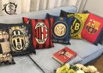 Real Madrid Barcelona Decorative Cushions Pillows , Multiple Soccer Teams Bed