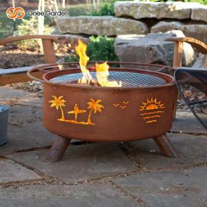 Wholesale Contemporary any size Corten Steel Fire Pit bowl Natural Rusted from china suppliers