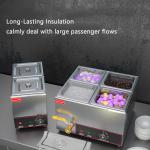 Electric Heat Preservation Soup Pool 2-Pan Food Warmer 565*380*275mm 10kg for
