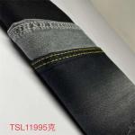 ODM Micro Fleece Lined Black Jeans Material Denim Fabric For Winter Jackets
