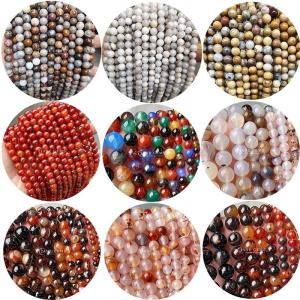 Wholesale Customized Multi-color Agate Beads in 8mm Round Shape from for Jewelry Making from china suppliers