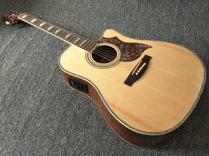 Wholesale Factory customization Solid Spruce Top Mt D45c Cutaway Electric Acoustic Guitar from china suppliers