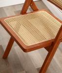 Hotel Restaurant Dining Room Furniture Modern Nordic Foldable Rattan Backrest