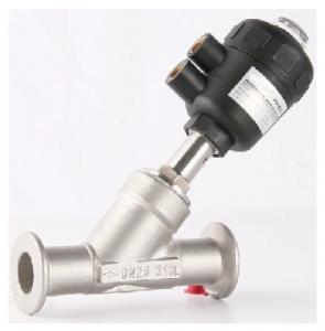 Wholesale SS304 PV500 Angle Seat Piston Valve For Medium Up To + 180℃ Tri - Clamp Ends from china suppliers