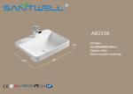 Chaozhou Suppliers AB319 Ceramic Art Basin Above counter Vanity Sink bowl Gloss