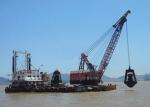 Clamshell Grab Dredger Offshore Marine Cranes Ocean River Construction Floating
