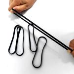 104 X 4 X 1.5mm Black ESD Antistatic Conductive Silicone Band For Electronic